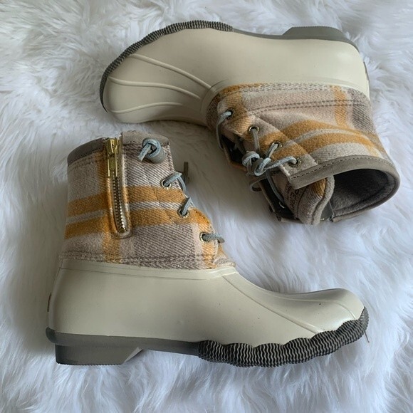 Sperry plaid wool Duckboots Size 6.5 - Picture 4 of 8